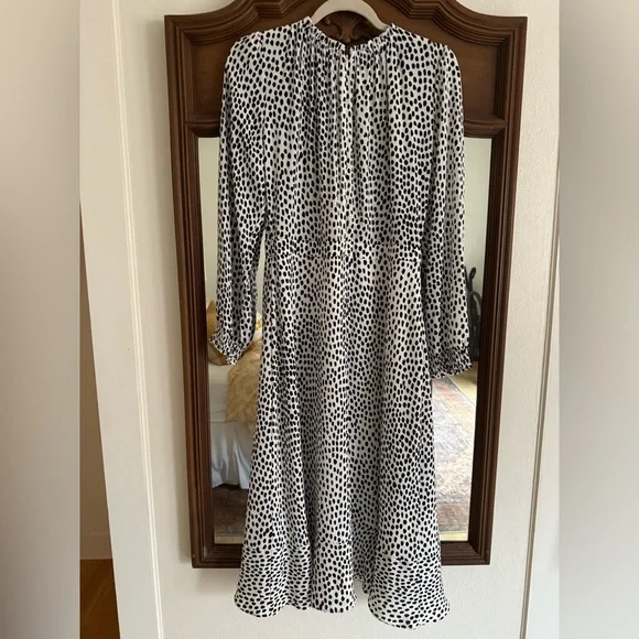 JCrew Factory Polka Dot Midi Dress - Picture 4 of 4